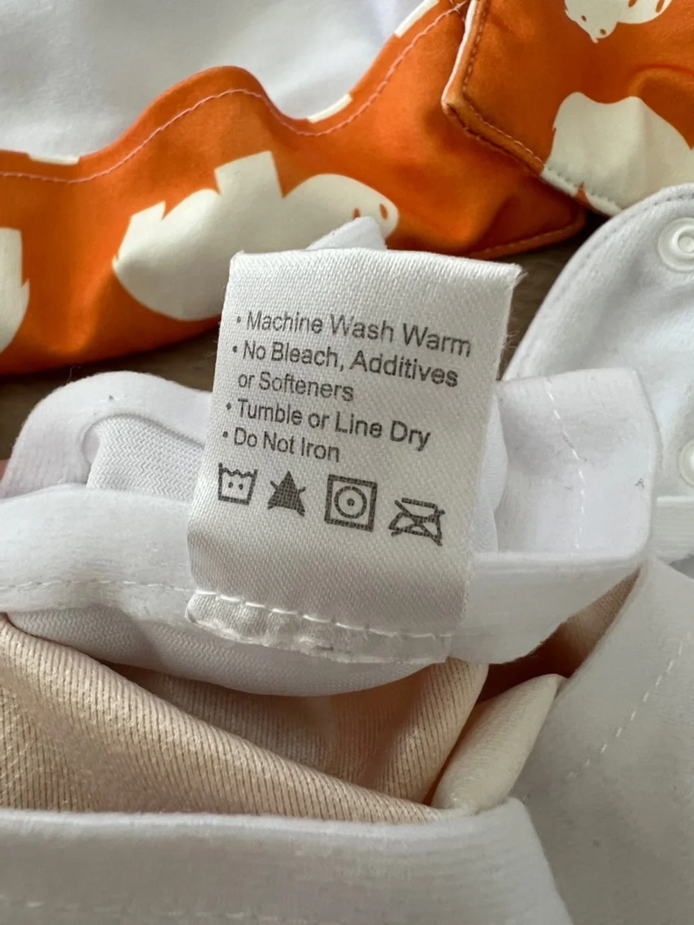 Orange Hippo Print Diaper Safari Baby Cloth Diaper Pocket Covers Set of 7